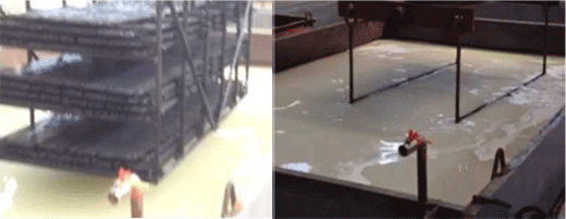 淬火工件擺放方式現場圖